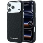 Karl Lagerfeld Pu Grained Allover Semi Wrap Magsafe Case For Iphone 18 Pro Black - (KLHMP18LPSKLFOFK)