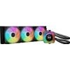 Bequiet Cpu Hydro Cooler Light Loop Io Lcd Intel Socket Lga 1851/1700/1200/1150/1151/1155, Amd AM4/AM5, Square Argb Illuminating Cooling BLOCK, 3x120MM Fan Light Wings Lx Pwm High SPEED, BLACK, - (BW032)