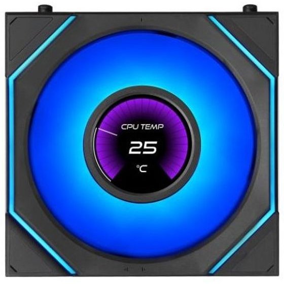 Lian Li Fan 120mm - SL-Inf Lcd Flex - Black, Reverse - (12RSLIND1F1B)