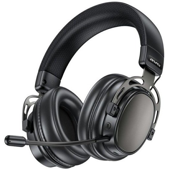 Awei Over-Ear Wireless Headphones Bluetooth 5.4 With Microphone Black - (AT36)