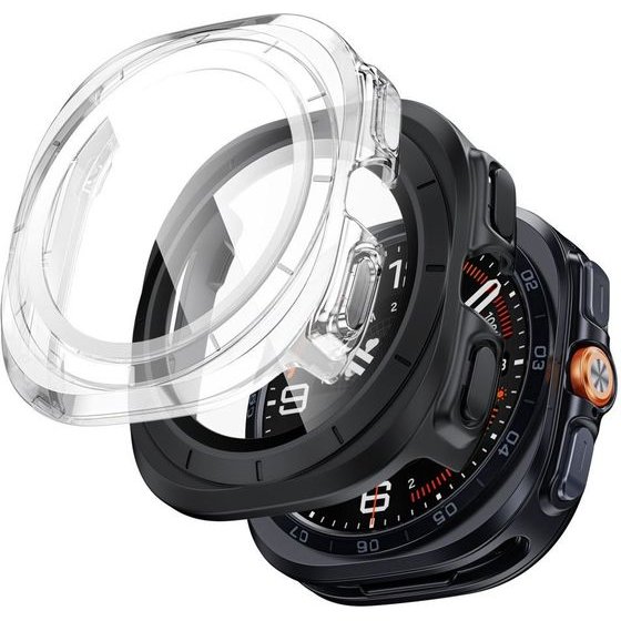 Tech-Protect Defense 2-Pack Samsung Galaxy Watch Ultra 2 2026 (47 MM) Matte Black & CLEAR