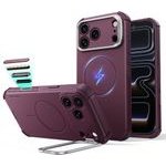 ESR - Cyber Armor Kickstand - Iphone 18 Pro / Iphone 17 Pro - Frosted Deep Burgundy - (1A91300302)