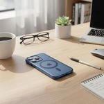 Case For Iphone 17 Pro / 18 Pro Flexline Mag Cover Compatible With Magsafe Navy Blue OEM
