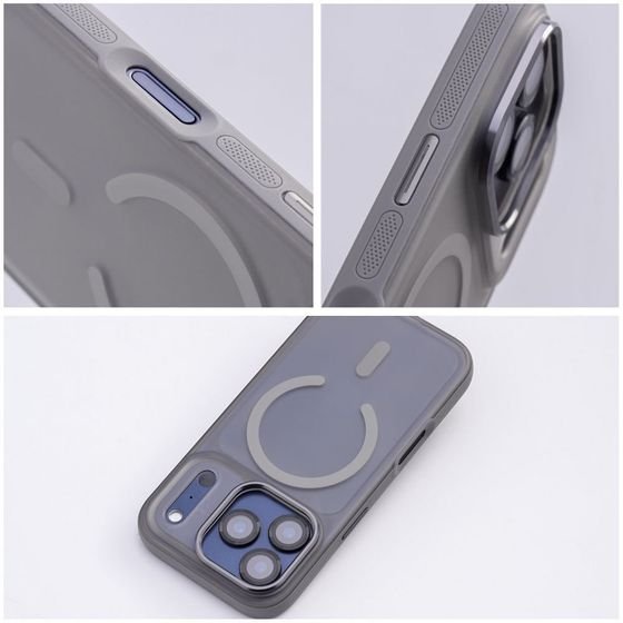 Case For Iphone 17 Pro Max / 18 Pro Max Flexline Mag Cover Compatible With Magsafe Gray OEM