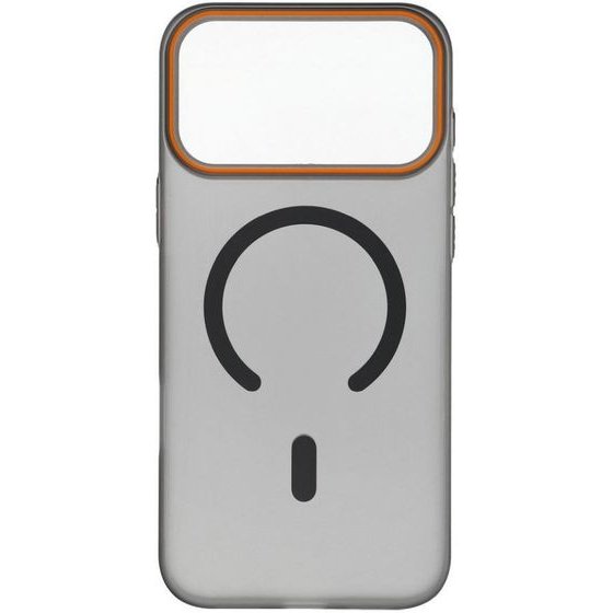 Case For Iphone 17 Pro Max / 18 Pro Max Go Orange Compatible With Magsafe Black OEM