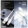 iNOS ������� �������� Usb 2.0 Ultracon Usb A �� Usb C 30W 1m ����� - (INOSNS-76594)