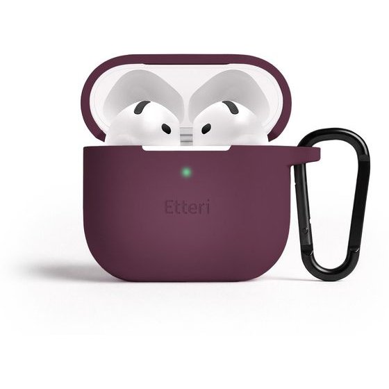 Etteri Silicone Case For Airpods 4 Dark cherry