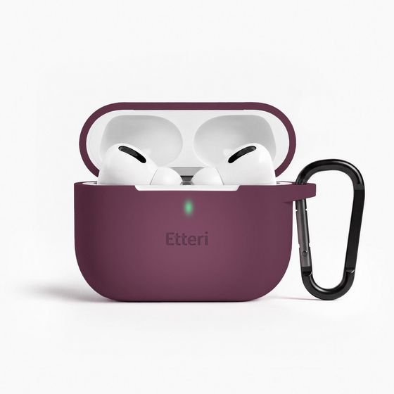 Etteri Silicone Case For Airpods Pro 3 Dark cherry