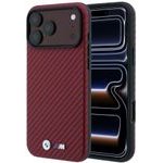 BMW Etui M Carbon Metal Logo Magsafe Do Iphone 18 Pro / 17 Pro Bordowy - (BMHMP18L26SWPCILR)