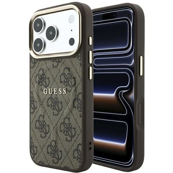 Guess Embossed 4G Classic Magsafe Case For Iphone 18 Pro / Iphone 17 Pro Brown - (GUHMP18LP4MSEGCW)