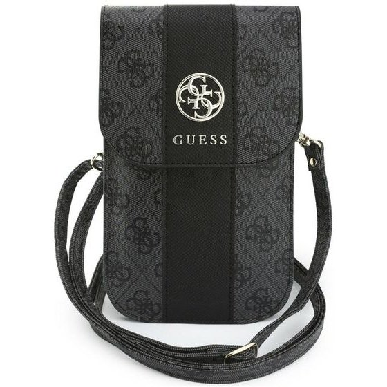 Guess Phone Bag 4G & Classic Logos Stripe Strap Black - (GUWB6PG4S4RK)