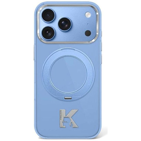 Karl Lagerfeld Etui Iml Ring Stand 360 Kameo Metal Magsafe Do Iphone 18 Pro / 17 Pro Niebieski - (KLHMP18L6HRSMKMB)