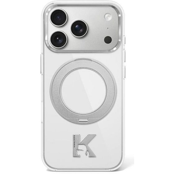 Karl Lagerfeld Etui Iml Ring Stand 360 Kameo Metal Magsafe Do Iphone 18 Pro / 17 Pro Przezroczysty - (KLHMP18L6HRSMKMH)