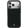 MERCEDES Case Leather Crossed Lines Magsafe For Iphone 18 Pro /17 Pro Black - (MEHMP18L25PSECLK)