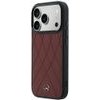 MERCEDES Case Leather Crossed Lines Magsafe For Iphone 18 Pro Max / 17 Pro Max Burgundy - (MEHMP18X25PSECLR)