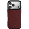 MERCEDES Case Leather Crossed Lines Magsafe For Iphone 18 Pro Max / 17 Pro Max Burgundy - (MEHMP18X25PSECLR)