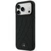 MERCEDES Case Leather Crossed Lines Magsafe For Iphone 18 Pro Max/ 17 Pro Max Black - (MEHMP18X25PSECLK)