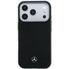 MERCEDES Case Leather Semi Wrap Wood Effect Magsafe For Iphone 18 Pro / 17 Pro Black - (MEHMP18L25PFWWPK)