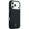 MERCEDES Case Leather Semi Wrap Wood Effect Magsafe For Iphone 18 Pro / 17 Pro Black - (MEHMP18L25PFWWPK)
