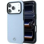 MERCEDES Case Leather Semi Wrap Wood Effect Magsafe For Iphone 18 Pro Max / 17 Pro Max Blue - (MEHMP18X25PFWWPB)