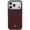 MERCEDES Case Leather Semi Wrap Wood Effect Magsafe For Iphone 18 Pro Max / 17 Pro Max Burgundy - (MEHMP18X25PFWWPR)