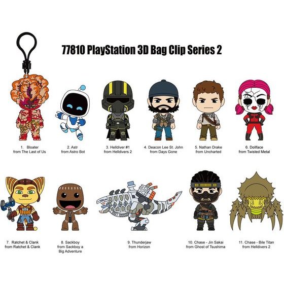 Monogram: Playstation (Series2) (Blind Bag/Random) 3D Foam Bag Clips Figures (77810)