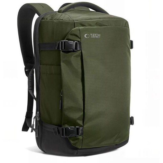Tech-Protect Defender S70 Ryanair & Wizzair Travel Laptop Cabin Backpack 24L 40x30x20 Military GREEN