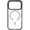Case For Iphone 17 Pro Max / 18 Pro Max Frame Clear Hybrid Mag Cover Compatible With Magsafe Black OEM