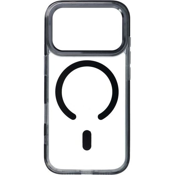 Case For Iphone 17 Pro Max / 18 Pro Max Frame Clear Hybrid Mag Cover Compatible With Magsafe Black OEM