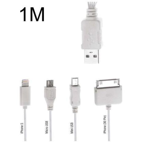 POWERTECH ������� USB 2.0V - 4IN1 - 1M - �����