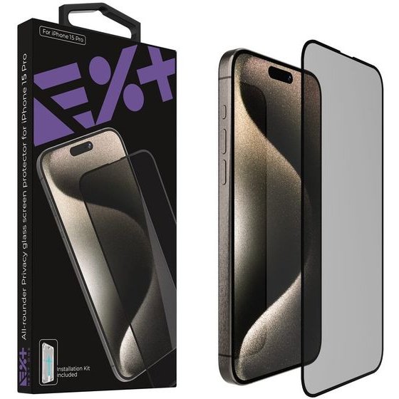 NOA All-rounder Privacy Glass Screen Protector for iPhone 15 Pro - (IPH-15PRO-PRV)