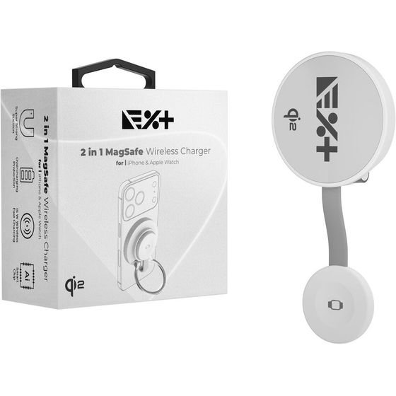 NOA MagSafe 2 in 1 wireless charger for iPhone & Apple Watch - (MGSF-WL-2IN1-CHR)