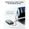 AUKEY Spark Sling 20000 Compact Fast Charging Power Bank with Built-in USB-C Cable - (PB-Y48-GRY)