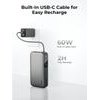 AUKEY Spark Sling 20000 Compact Fast Charging Power Bank with Built-in USB-C Cable - (PB-Y48-GRY)