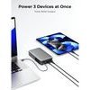 AUKEY Spark Sling 20000 Compact Fast Charging Power Bank with Built-in USB-C Cable - (PB-Y48-GRY)