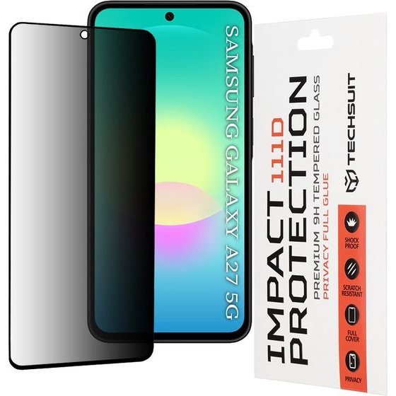 Techsuit - 111D Privacy Full Glue - Samsung Galaxy A27 5G - Black
