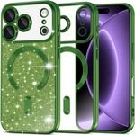 Techsuit - Luxury Glitter Magsafe - Iphone 18 Pro / Iphone 17 Pro - Deep Green
