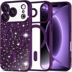 Techsuit - Luxury Glitter Magsafe - Iphone 18 Pro / Iphone 17 Pro - Deep Purple