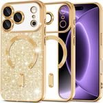 Techsuit - Luxury Glitter Magsafe - Iphone 18 Pro / Iphone 17 Pro - Gold