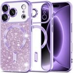 Techsuit - Luxury Glitter Magsafe - Iphone 18 Pro / Iphone 17 Pro - Light Purple
