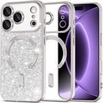 Techsuit - Luxury Glitter Magsafe - Iphone 18 Pro / Iphone 17 Pro - Silver