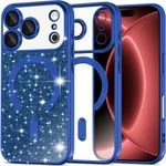 Techsuit - Luxury Glitter Magsafe - Iphone 18 Pro Max / Iphone 17 Pro Max - Deep Blue