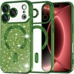 Techsuit - Luxury Glitter Magsafe - Iphone 18 Pro Max / Iphone 17 Pro Max - Deep Green