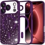 Techsuit - Luxury Glitter Magsafe - Iphone 18 Pro Max / Iphone 17 Pro Max - Deep Purple