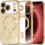 Techsuit - Luxury Glitter Magsafe - Iphone 18 Pro Max / Iphone 17 Pro Max - Gold