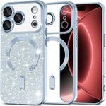 Techsuit - Luxury Glitter Magsafe - Iphone 18 Pro Max / Iphone 17 Pro Max - Light Blue