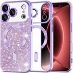 Techsuit - Luxury Glitter Magsafe - Iphone 18 Pro Max / Iphone 17 Pro Max - Light Purple
