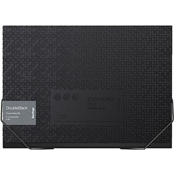 Berlingo A4 Accordion Folder - 12 Compartments Double Black, black, 1pcs, - (299385)