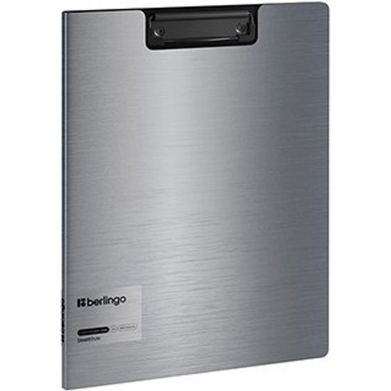 Berlingo A4 Clipboards lockable, silver-blue, 1pcs, , Steel & Style - (299030)