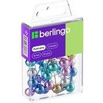 Berlingo Metallized Office Thumbtacks With Heads plated, 1pcs, , Assorted colors, 50 Pieces - (285394)